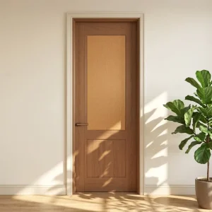 Ultra-narrow Bedroom Solid Wood Composite Sound Insulation Silent Aluminum Wooden Door