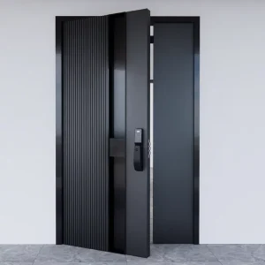 Unequal Double Entrance Door with One Large and One Small Leaf
