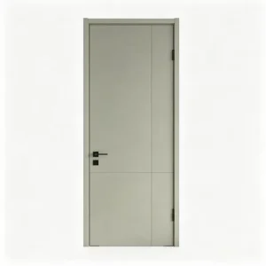 Unstained Solid Wood Composite Interior Door, Postmodern and Waterproof