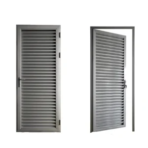 Ventilation Swing Louver Panel Door Interior Aluminium Casement Shutter Door
