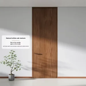 Victorian Design White Oak Solid Wood Side Opening Bedroom Door Set for Living Room Villa Interior Self-Installation