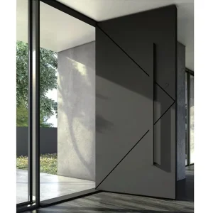 Villa Aluminum Black Pivot Exterior Main Entrance Door