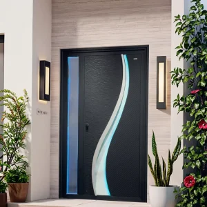 Villa Apartment Entrance Carved Aluminum Armored Door with Fire, Sound, and Heat Insulation