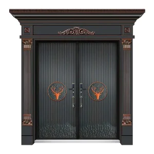 Villa Cast Aluminum Carved Entrance Door