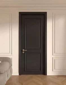 Villa Double Wooden Bedroom Door, Gray, Hidden Design