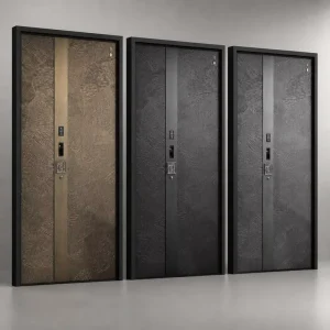 Villa Entrance Cast Aluminum Door with Smart Biometric 3D Face Lock and Anti-theft Security