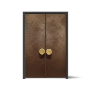 Villa Entrance Door Metallic Bronze Anti-Rust Anti-Corrosion Aluminum Alloy Entry Custom