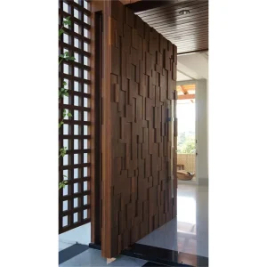 Villa Main Door Exterior Solid Wood Pivot Entrance Door with Smart Door Lock