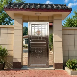 Villa Residential Steel Wrought Iron Metal Front Entry Security Door Anti-Theft Stainless Steel