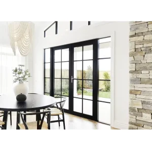 Villa Restaurant Home Office Entrance Swing Steel French Double Floor to Ceiling Glass Doors Waterproof Manual Modern
