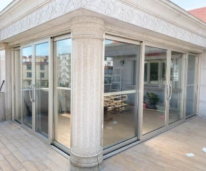 Villa Universal Easy-Clean Waterproof Minimalist Aluminum Alloy Multi-Track Glass Sliding Door