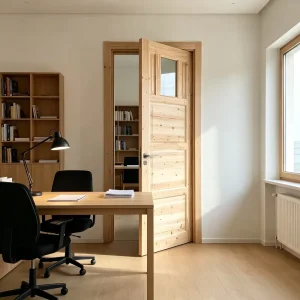 Vintage Solid Fir Glass Room Door