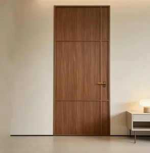 Vintage Solid Wood Composite Bedroom Door Sound Insulation Moisture-Proof Paint-Free Prehung Door Set for Home Use