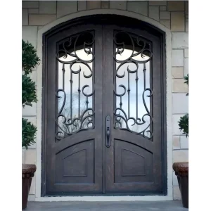 Vintage Wrought Iron Entrance Door Villa House Exterior Front Security Iron Door
