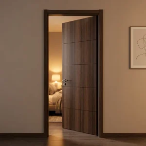 W065 Custom-Color WPC Door, Easy Installation, Waterproof, for Living Room and Bathroom Use