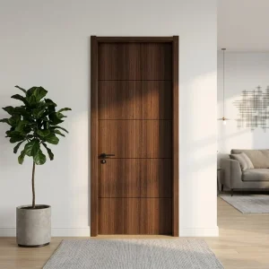W065 Finished Waterproof WPC Interior Door for Commercial and Bedroom Use