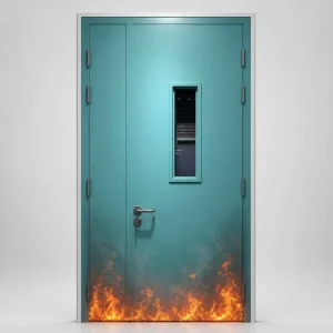 WH-Certified Steel Fire-Rated Double Door, 20-180 Minute, with Vision Lite for Apartment Interior Exterior Office Commercial Building