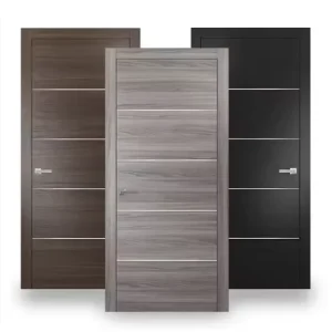 WPC Door Modern Waterproof Wood Plastic Composite Finished Interior Bedroom Door for Apartment Hotel