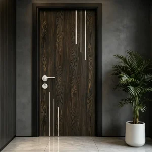 WPC Main Wood Plastic Composite Carved Bedroom Door Supplier