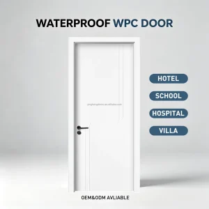 WPC PVC Laminated Waterproof 35mm Interior Door with Traditional Design for Living Rooms and Residential Construction
