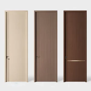 WPC Waterproof Wood Plastic Resin Interior Door with Simple SPC Design Paint-Free