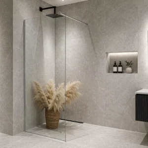 Walk in Shower Doors Framed Glass Shower Door Aluminium Frame 6mm Tempered Glass for Bathroom Hotel OEM ODM