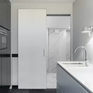 Wall Mount Concealed Ghost Door Sliding Door System Antique Style Wooden Sliding Barn Door