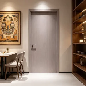 Water-Resistant Board Painted Door Modern Interior Bedroom Office PVC Soundproof 3-Year Warranty