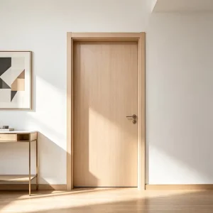 Water-Resistant Contemporary Walnut Interior Door, No. 2 F-1