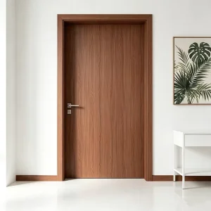 Water Resistant Finished Wooden Exterior Door Modern Minimalist Design for Hotel Apartment Living Room Hospital Suite