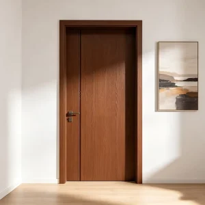 Water-Resistant Minimalist Interior Wooden Door Set for Hotel, Bedroom, Chess Room, Card Room, and House