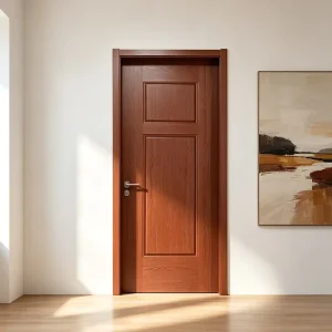 Water-Resistant Soundproof Paint-Free Wooden Bedroom Door for Hospitals and Living Rooms