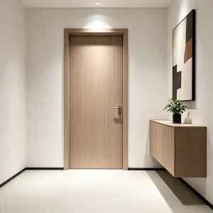 Water-Resistant Soundproof Wooden Exterior Door Set for Hospitals, Apartments, and Bedrooms