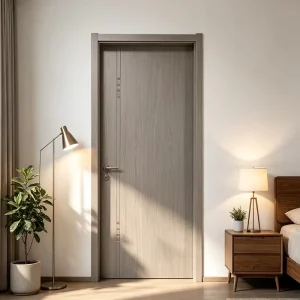 Water-Resistant Soundproof Wooden Room Door Set with Water-Resistant Board for Hotels and Living Rooms