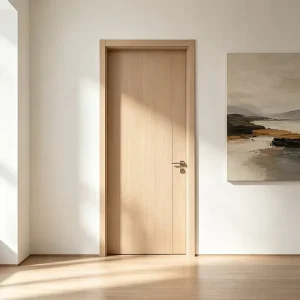 Water-Resistant Wooden Interior Door, Contemporary Design, Hotel and Bedroom Use, Manufacturer Direct Sales