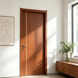 Water Resistant Wooden PVC Exterior Door for Living Room and Hotel Use