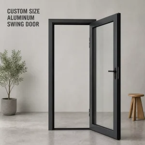 Waterproof Aluminum Alloy Double-Glazed Casement Door for Hotel and Villa