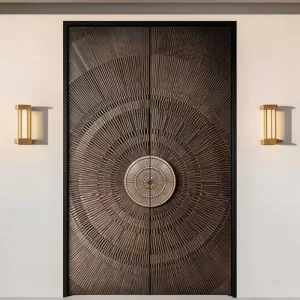 Waterproof Aluminum Alloy Double Swing Door for Villa Exterior Entry, Outdoor, and Commercial Use