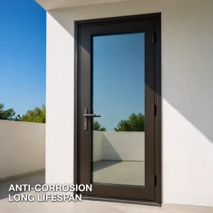 Waterproof Aluminum Alloy Swing Door Double Glazed Tempered Glass for Luxury Villa Exterior Facade