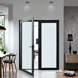 Waterproof Aluminum Alloy Swing Door for Interior Use in Low-Rise Spaces Hotel Villa Living Room Supermarket and Dining Applications