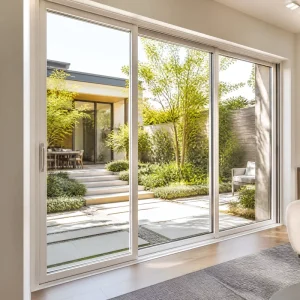 Waterproof Aluminum Sliding Window with Double Glazing White Frame Soundproof for Home Villa Balcony Custom Size