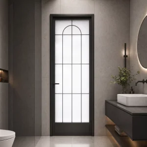 Waterproof Anti-Corrosion Aluminum Tempered Glass Swing Door for Interior or Exterior Use