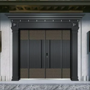 Waterproof Anti-Corrosion Cast Aluminum Door for Outdoor Courtyard Use