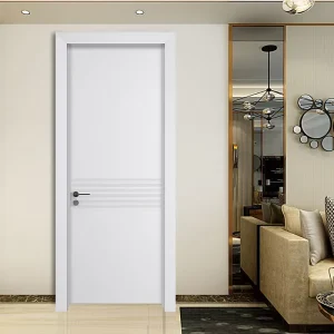 Waterproof Bathroom WPC Painted PVC Interior Door with Frame