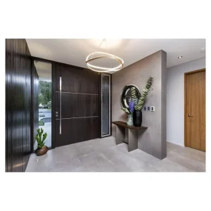 Waterproof Durable Solid Wood Exterior Pivot Entry Door for Villa or Hotel
