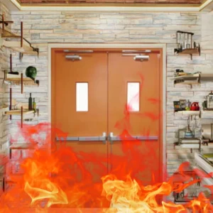 Waterproof Fire-Rated Steel Security Door, Hollow Metal Building Exit Door