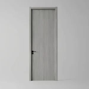 Waterproof Grey Primer Hollow Core PVC Laminated Fiberglass Sound Insulation Flush Interior Door