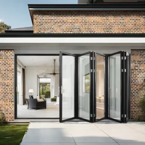 Waterproof Hurricane-Proof Aluminium Alloy Patio Glass Bi-Folding Door