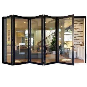 Waterproof Hurricane-Proof Aluminum Alloy Patio Glass Bi-Folding Door