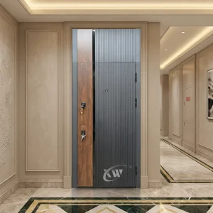 Waterproof Insulated Fireproof Anti-Theft MDF Swing Security Door for Living Rooms and Apartments